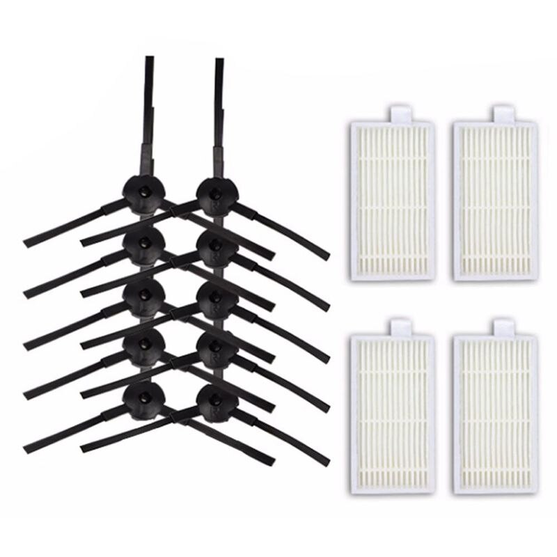 10 stk sidebørste +4 stk filter hepa til ariete briciola 2711 2712 2713 2717 robot hofer cleaner parts accessories: Default Title