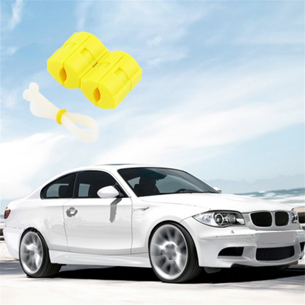 1 pair Universal ABS Magnetic Gas Fuel Power Saver Special for Car Vehicle Reduce Emission Yellow Case XP-2