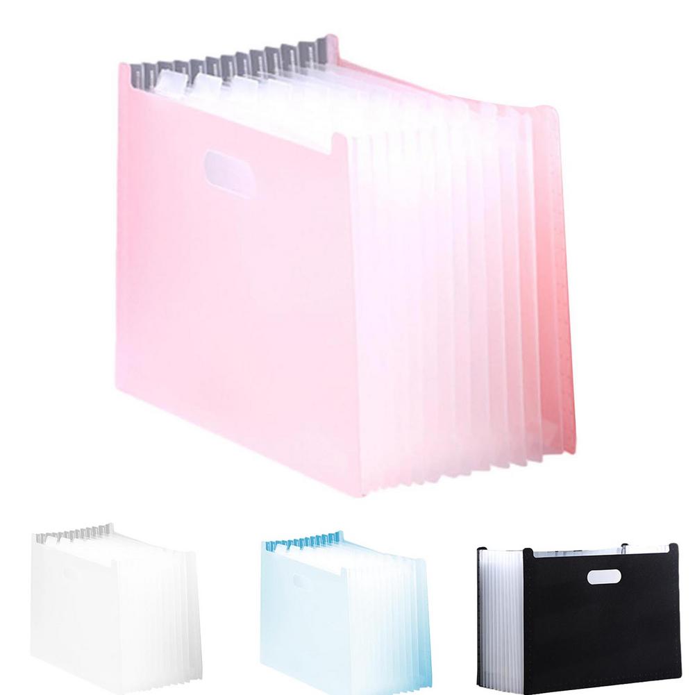 13 Pockets Portable File Folder Extension Wallet Bill Receipt Document Paper Organizer Storage Bag Office School Stationery