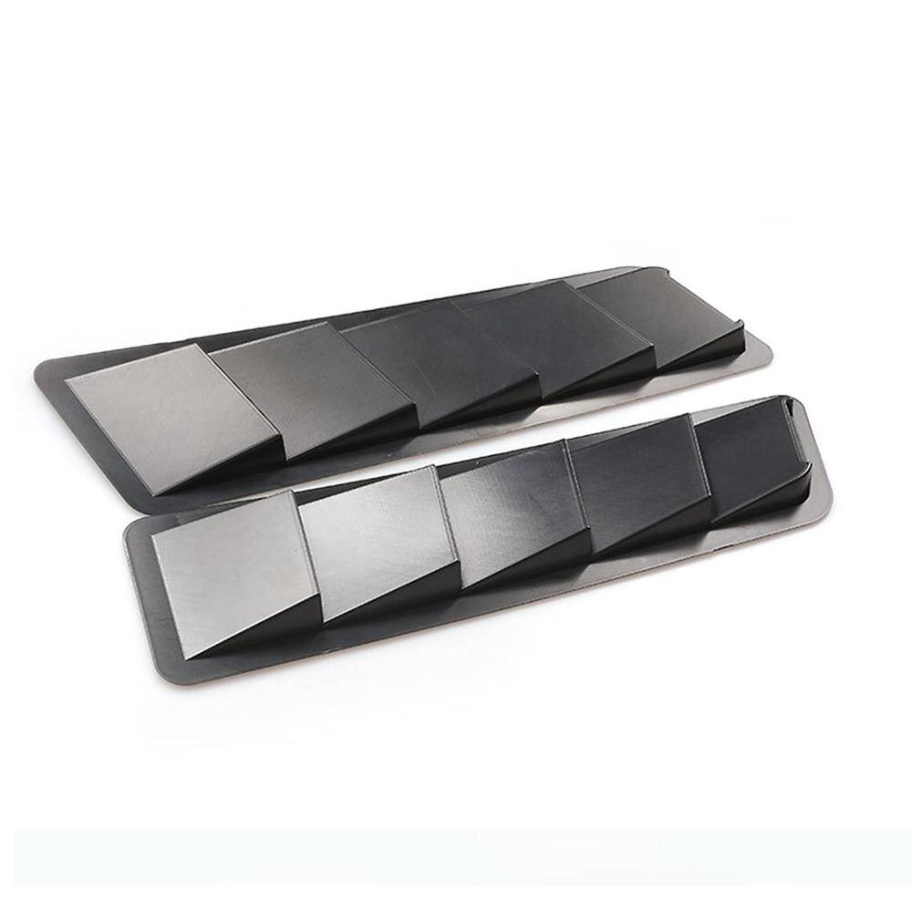 Universal bil luftindtag scoop motorhjelm udluftning abs louver kølepanel trim sæt mat sort udskift biltilbehør