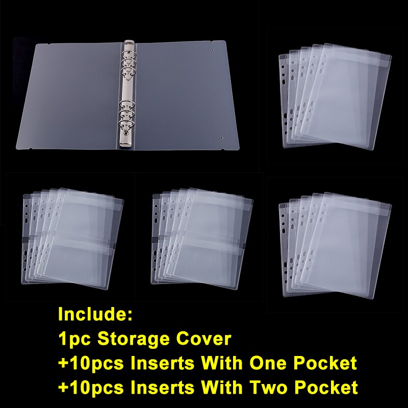 1/2/3/4 Pockets Dies and Stamp Storage Folder Scrapbook Die Cut Storage Binder For Card Documents Photo Postcard Holders: 8
