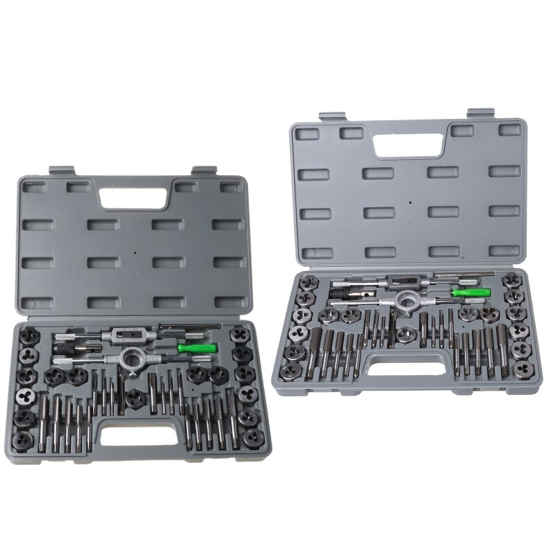 40 Pcs Metric Tap Die Set Hand Threading Tool Tungsten Carbide Screw Thread Bit 62KD