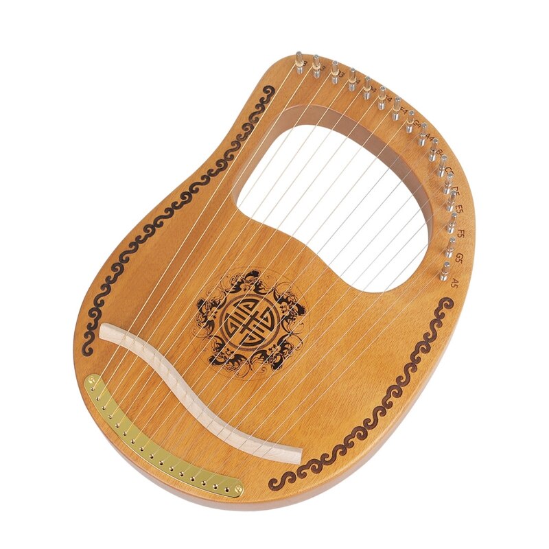 16-Saiten Lyra Harfe - Massivholzfurnier - Tragbares Musikinstrument