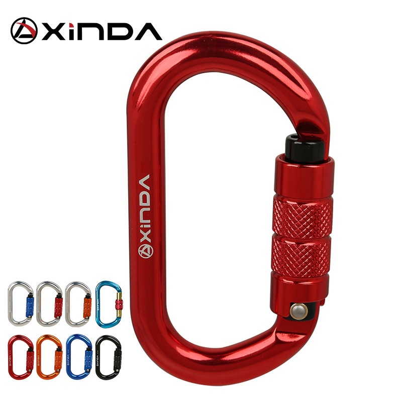 Xinda O-Slot Type Gesp Automatische Veiligheid Master Karabijnhaak Multicolor 5500lbs Crossing Haak Klimmen Rock Bergbeklimmer Apparatuur