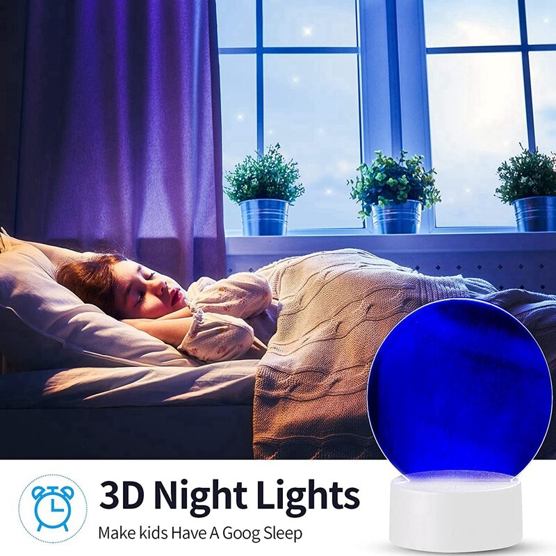 4Pack LED Light Lamp Base With Acrylic Panel Lamp Light Display Base Show Stand For Room Restaurant Bar Shop Cafe Office