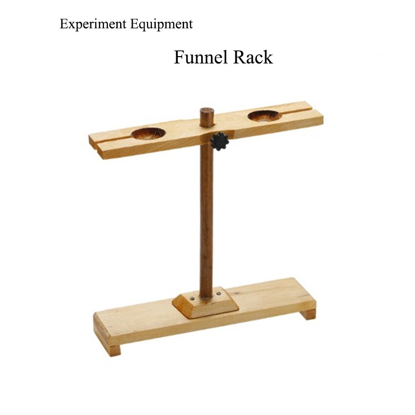 2 Holes Adjustable Wooden Funnel Rack Stand Safety Funnel Rack Support Supplies Chemical Laboratory Instruments Funnel Rack