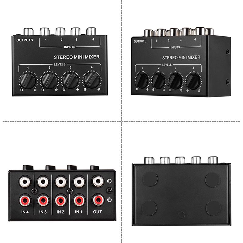 1pcs CX400 audio signal audio mixing stereo four-channel passive mixer multi-channel mixer