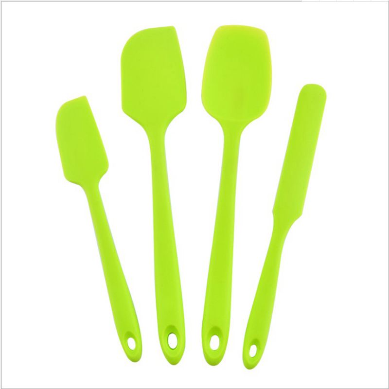 Panelas Antiaderente Para Cozinha Conj　Baking Tool Set 4-Piece Silicone Kitchen Ttools Integrated Silicone Scraper Spatula Cake: 001