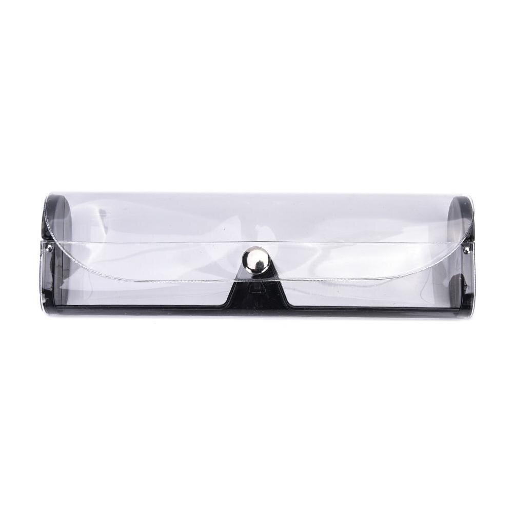 Transparent reading glasses case plastic eyeglass case for myopic lens multicolour eyewear case PVC glasses box 6 Colors: Black
