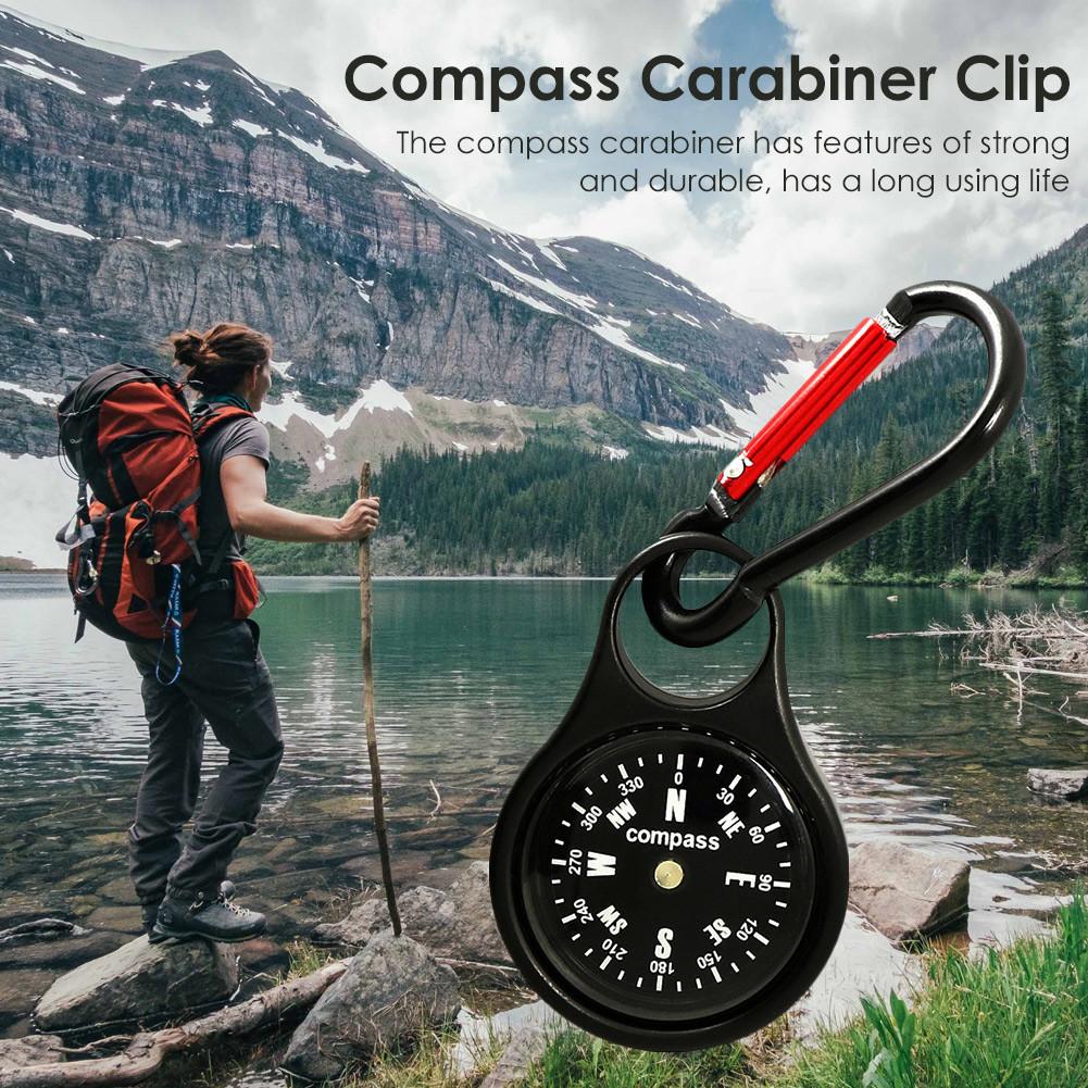 Zinklegering Kompas Karabijnhaak Clip Opknoping Gesp Sleutelhanger Karabijnhaak Voor Outdoors Wandelen Backpacken Survival Gereedschap