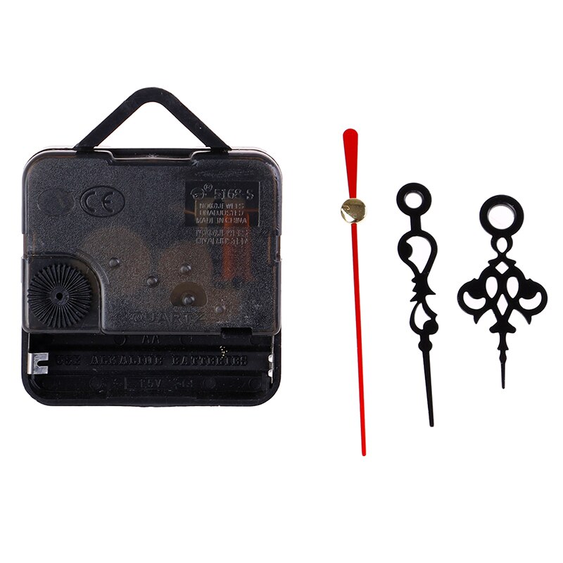 1 conjunto silencioso relógio de parede movimento quartzo mecanismo preto vermelho diy relógio de parede relógio de quartzo hora/minuto mão movimento: C