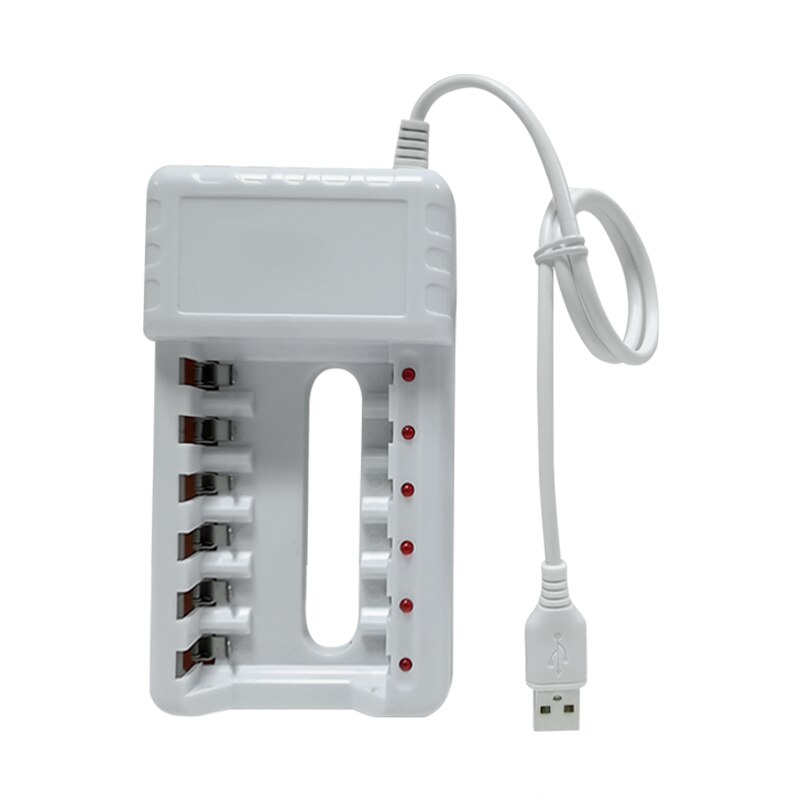 PHOMAX Universal USB Output Battery Charger 8 Slot Adapter For AA/AAA Battery Rechargeable smart Charge Battery Charging Tools: 6 Slot