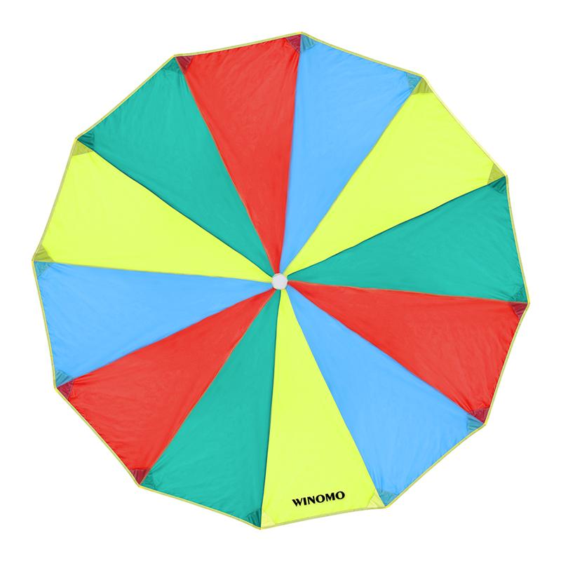 1PC WINOMO Waterproof Rainbow Sturdy Play Parachute Education Toy For Exercise Kids Games Party Activities