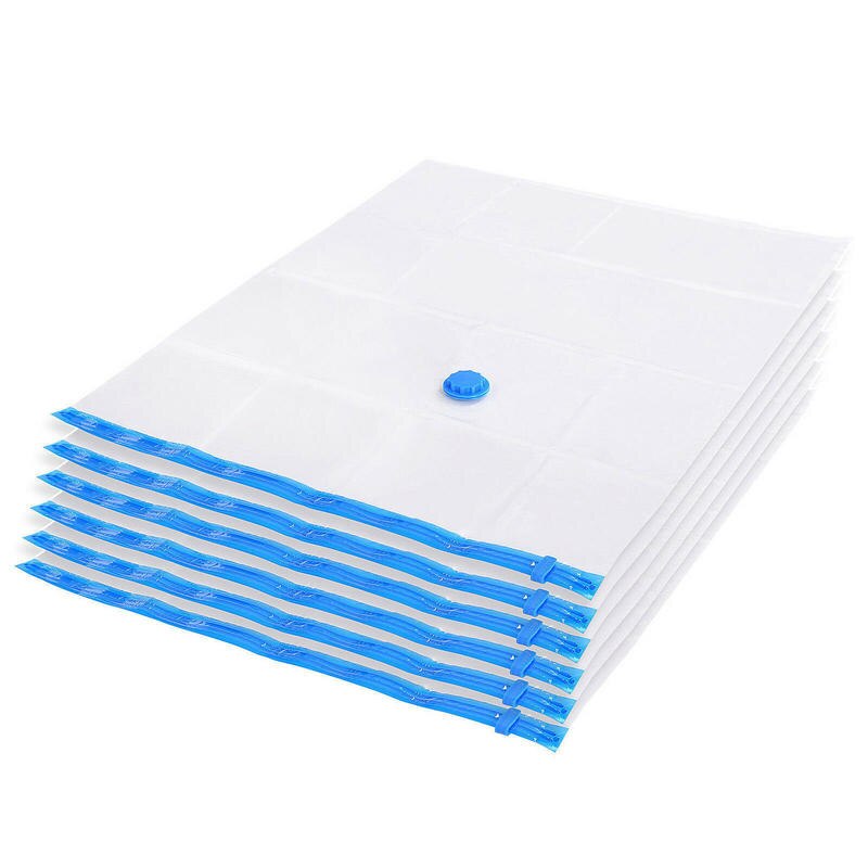10Pcs Strong Practical Vacuum Storage Bags VAC Space Saving Compressed Bag Plastic Vaccum Pack Saver Transparent