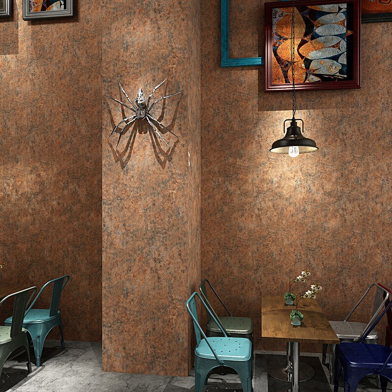 Papel de parede estilo industrial nostálgico, papel de parede estilo industrial retrô mottled para café, restaurante, loja de roupas, cimento, cinza