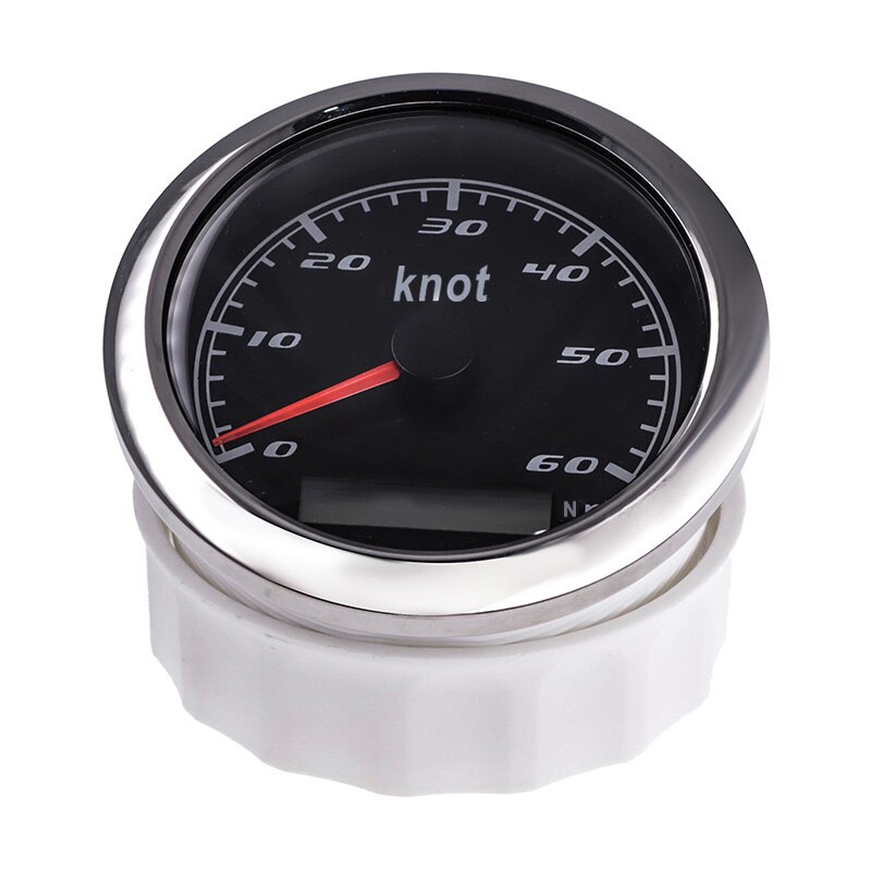 Velocímetro marino de 60 nudos con bisel de acero inoxidable 316, odómetro de velocidad para coche y barco, sin Antena GPS, 85MM, 9-32V,