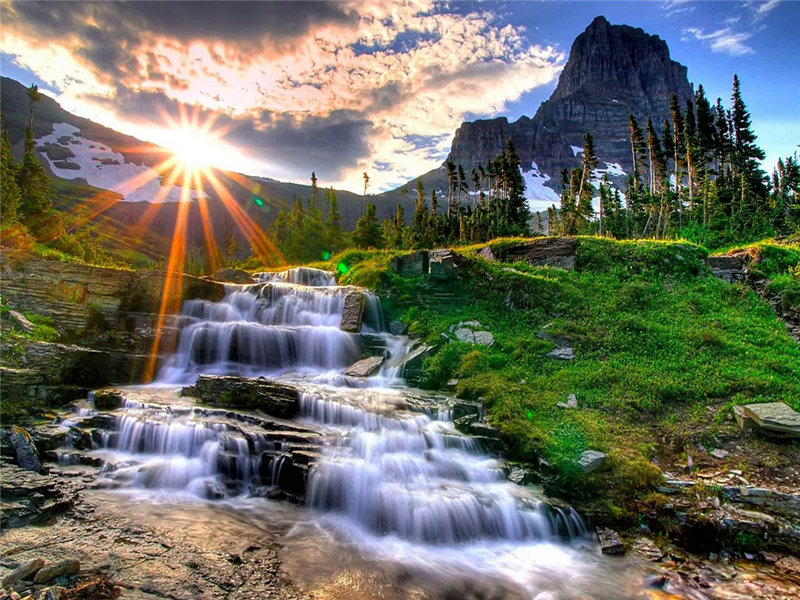 Full Round Drill 5D DIY Diamond Painting " sunset" Cross Stitch Mosaic Home Decor: G-2159