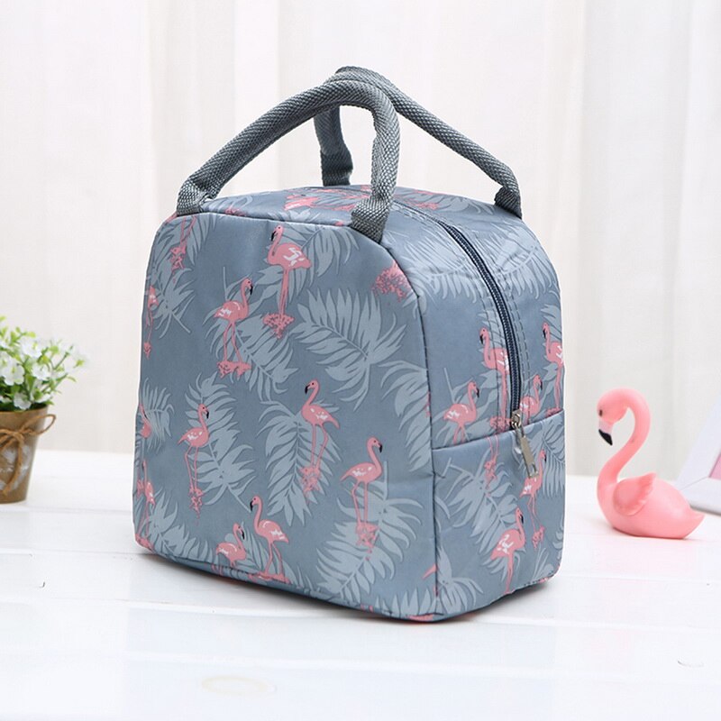 Portable Lunch Bag Thermal Insulated Lunch Box Tote Cooler Handbag Bento Pouch Dinner Container School Food Storage Bags