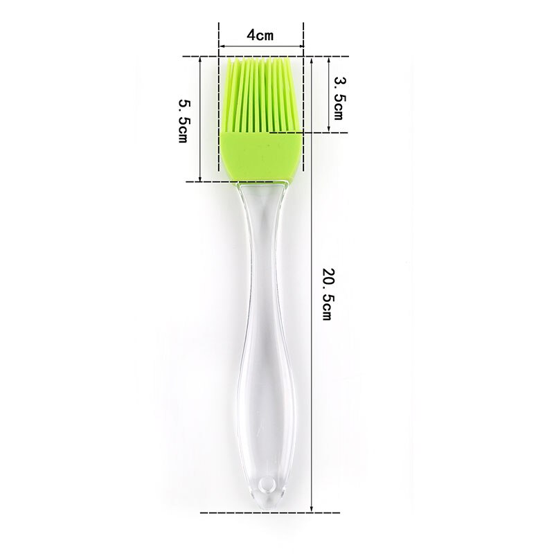 1pc Small Silicone Oil Brush Baking BBQ Basting Egg Yolk Pastry Muffin Cooking Dessert Tools Clear Handle Kitchen Accessories