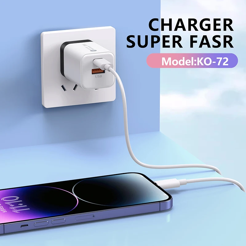 Xiaomi ultrasnabbladdare typ-c snabbladdningsadapter usb 3.0 2 portar snabb telefonladdare eu/us-kontakt för iphone huawei