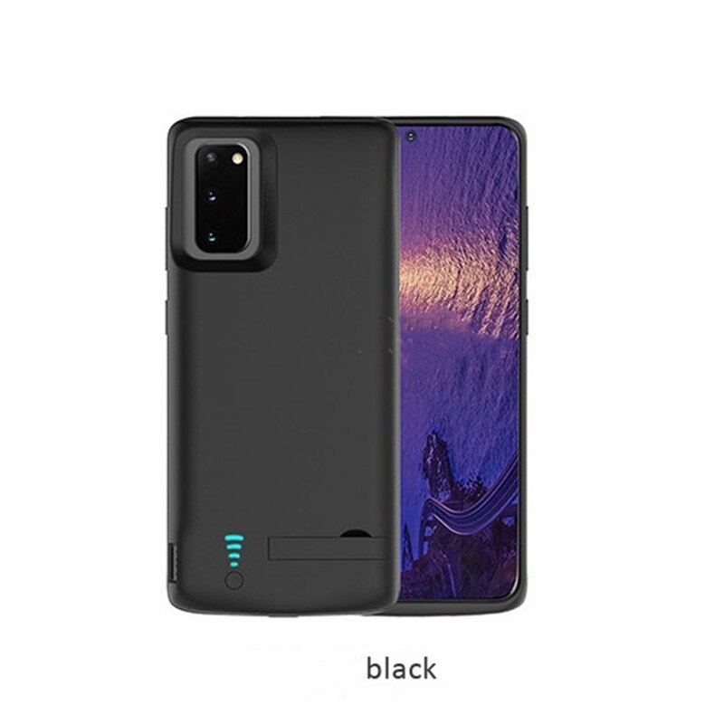 Kqjys Power Bank Batterij Opladen Cover Voor Samsung Galaxy S20 S20 Plus S20 Ultra 5G Batterij Case Draadloze Batterij charger Case: Black for S20 Plus