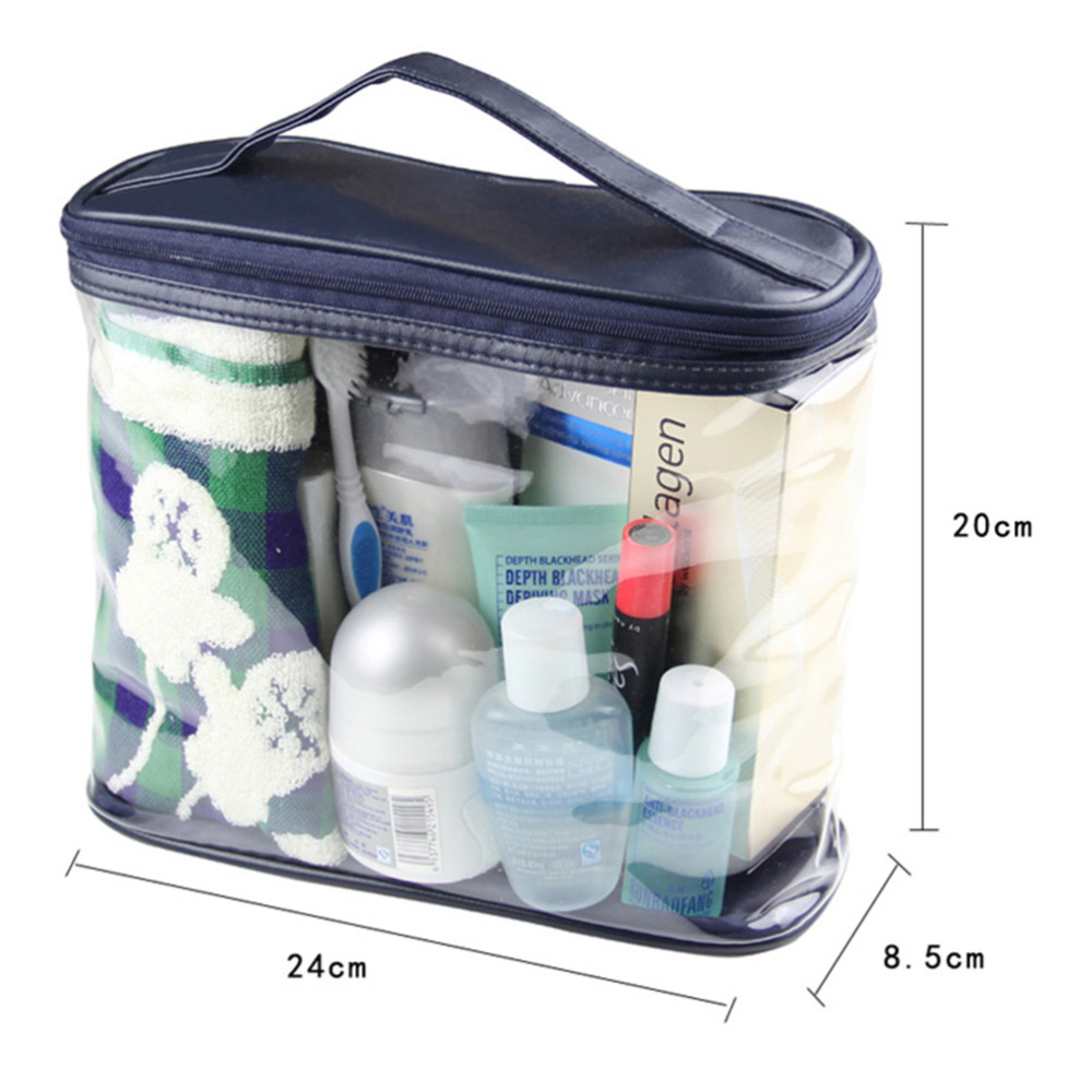 Travel Transparent bags Waterproof Women Men Toiletry Kit PVC Zipper cosmetic Bag Large Capacity Makeup Storage Pouch bag Lady