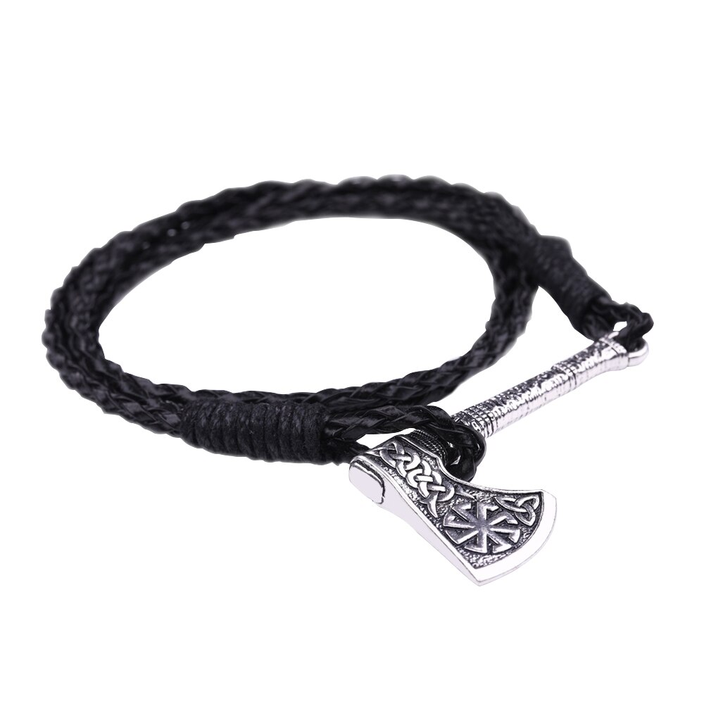 Dawapara Viking Axe Schmuck Slawischen Kolovrat Trinity Symbol Leder Armband Männer