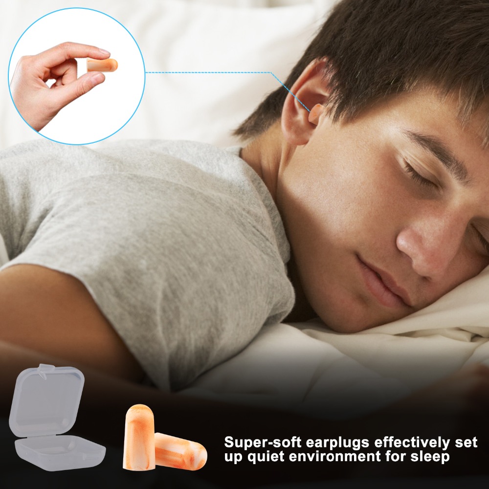 1 paar Oor Protector Reizen Oordoppen Sleep Noise Verminderen Soft Foam Oordopjes