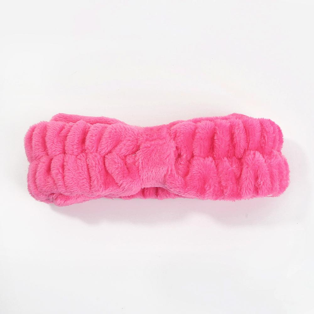Soft OMG Letters Coral Fleece Wash Face Mix Color Bow Hair bands Clips For Women Girls Headbands Hair Styling Tool