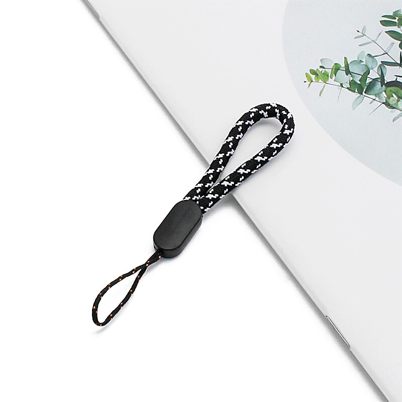 Mobile Phone Strap Short Lanyard for Keys ID card Cell phone Universal Hold Lanyards Wear-resistant Strap 6 Colors Handheld Rope: White