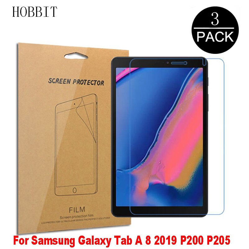3Pcs PET Film Für Samsung Galaxy Tab S6 Lite 10.4 "P610 P615 SM-P610 SM-P615 Tablet Screen Protector Nano explosion-proof Film: Tab A 8 2019 P200