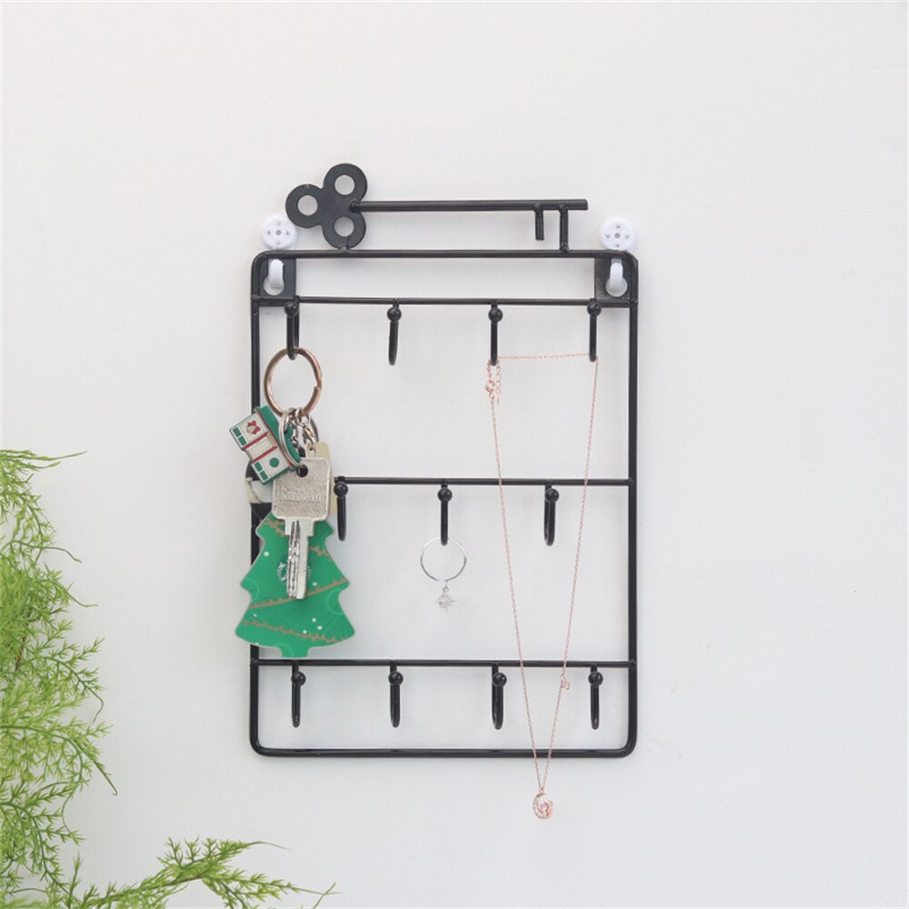 Wall Mounted Key Holder Storage Rack Organizer with hook for Entryway gate Doorway jewelry shelf hanger hanging lock opener