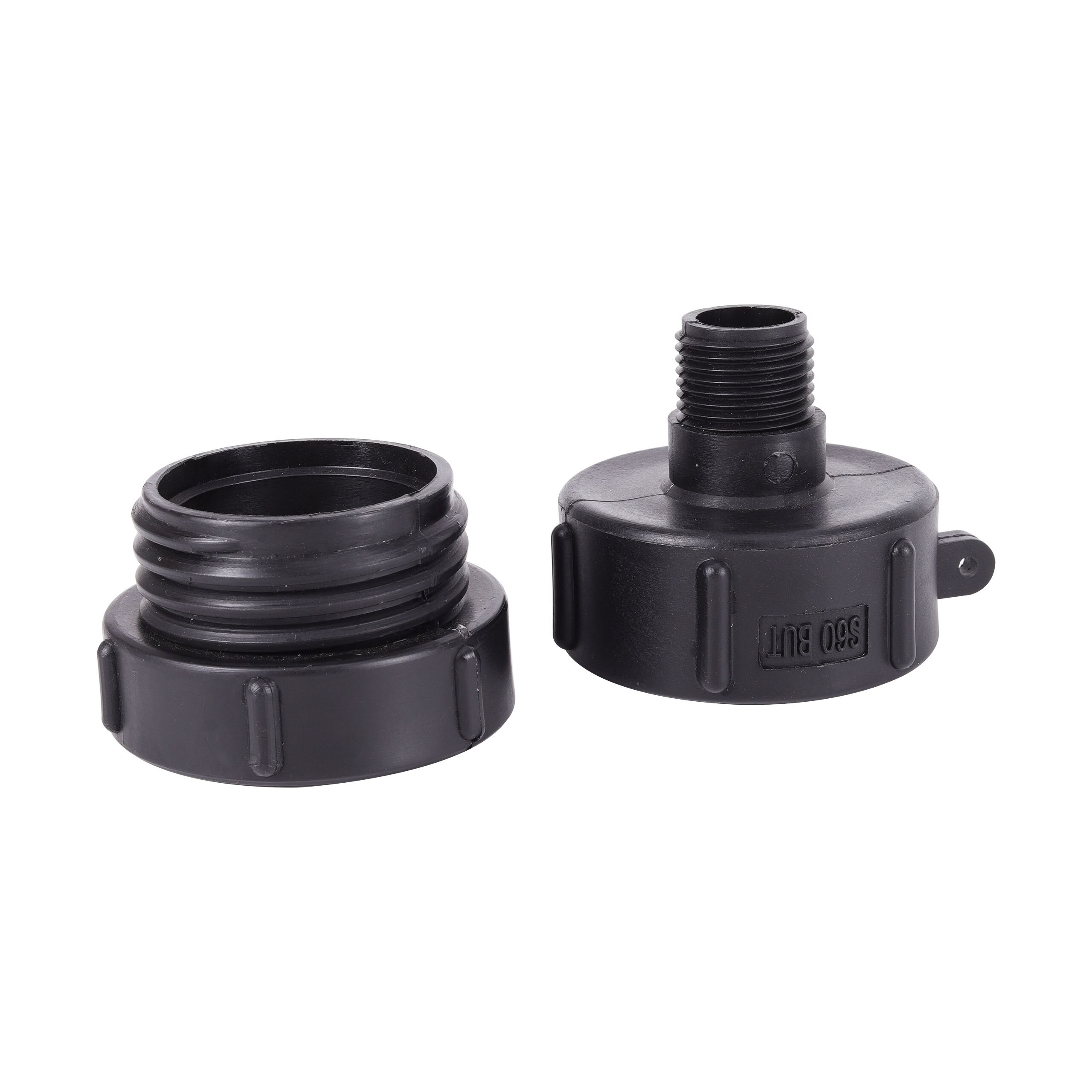 Ibc tank koblinger hage vanntank kobling  s60 til 3/4 " hanngjenger 62mm fingjenger  til 60mm grovgjengede ventilfittings