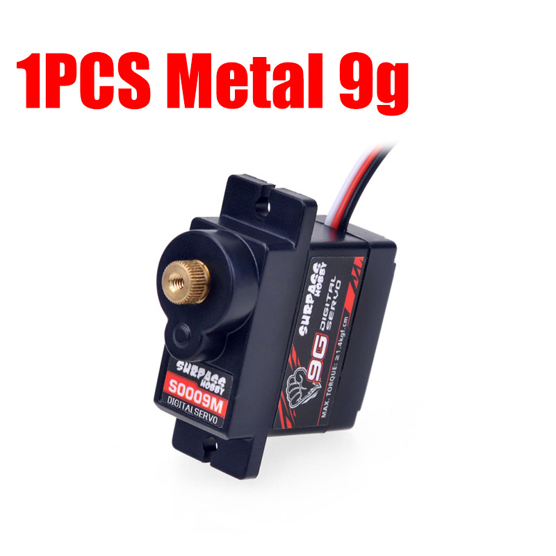 Overtreffen Hobby 17G Metal Gear Digitale Servo 25G 9G Micro Mini Voor 1/18 1/16 Rc Auto Vrachtwagen boot Vliegtuig Robot Helicoper Duct Vliegtuig: 1PCS Metal 9g