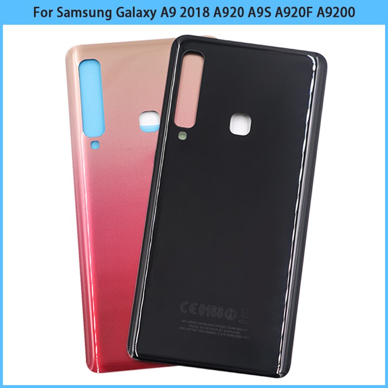 A920 Battery Cover For SAMSUNG Galaxy A9 Back Cover Rear Glass Housing Case With Camera Lens Frame