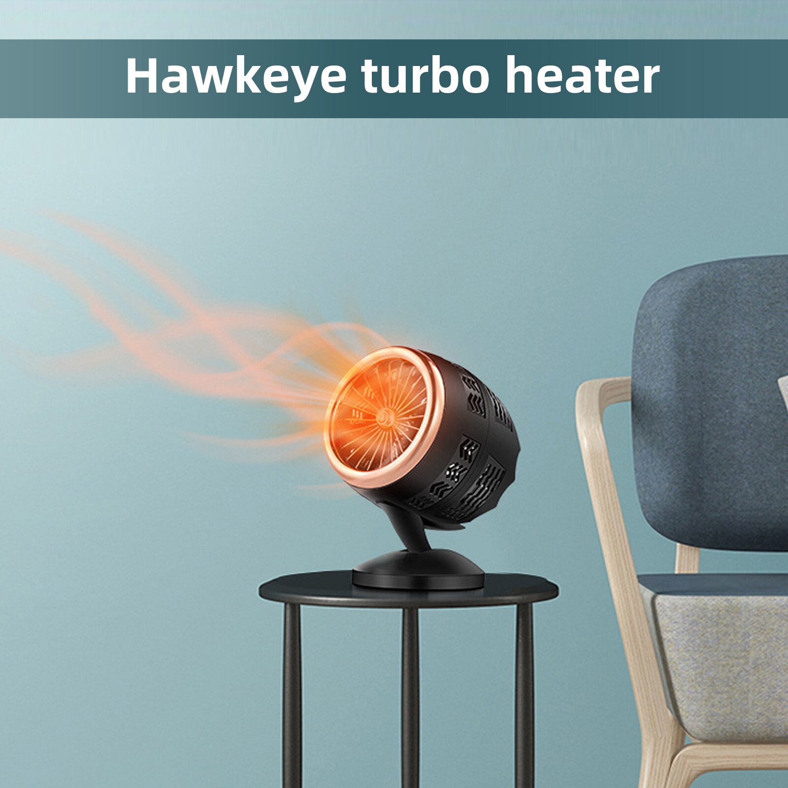 Mini radiateur électrique Portable silencieux, avec prise britannique, chauffage de l&#39;espace, ventilateur réglable, pour le bureau, la maison, la chambre de bébé