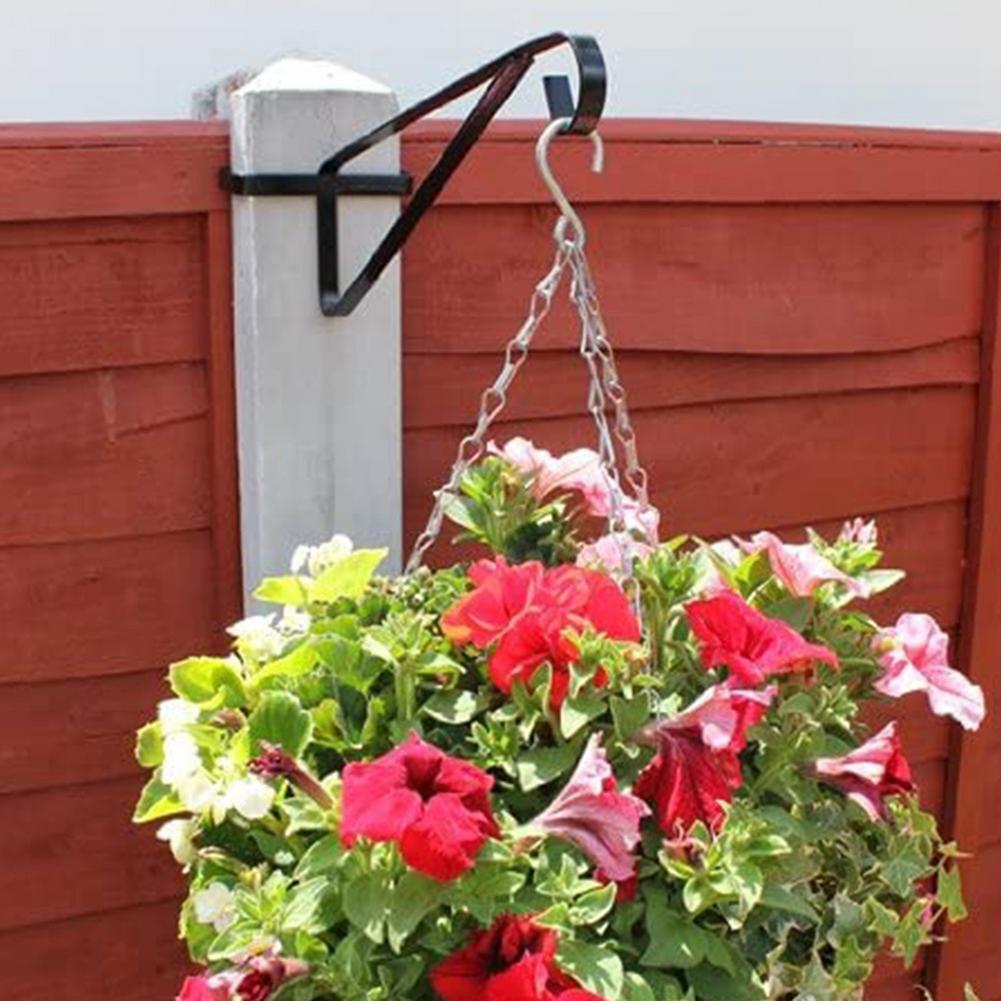 Hanging Bracket Garden Durable Flower Basket Hook Decoration Basket Bracket Garden Iron Garden Decoration