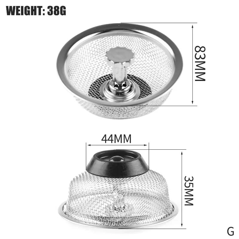 Colador de fregadero, filtro de rejilla para fregadero de cocina, filtro de orificio de drenaje de acero inoxidable, protección de malla contra obstrucciones, accesorios de cocina