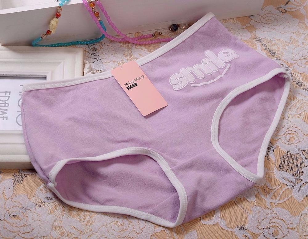 Teen Underwear Briefs Girls Briefs Panties Women's Botton Briefs Mid-waist Shorts 13-14-16-17-18T
