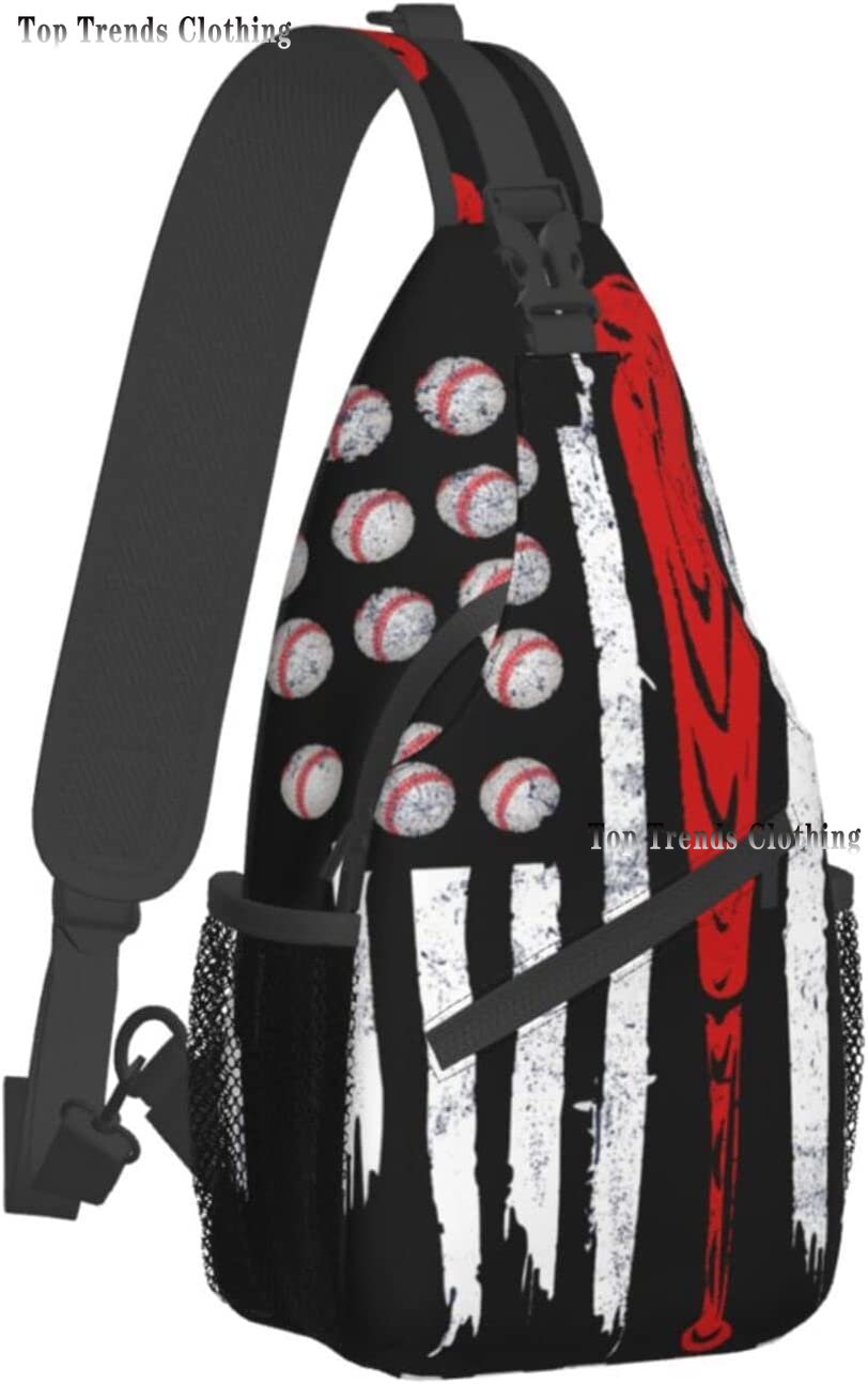 Baseball Sling Borst Zak Sport Baseball Crossbody Tassen Voor Mens Womens: Khaki