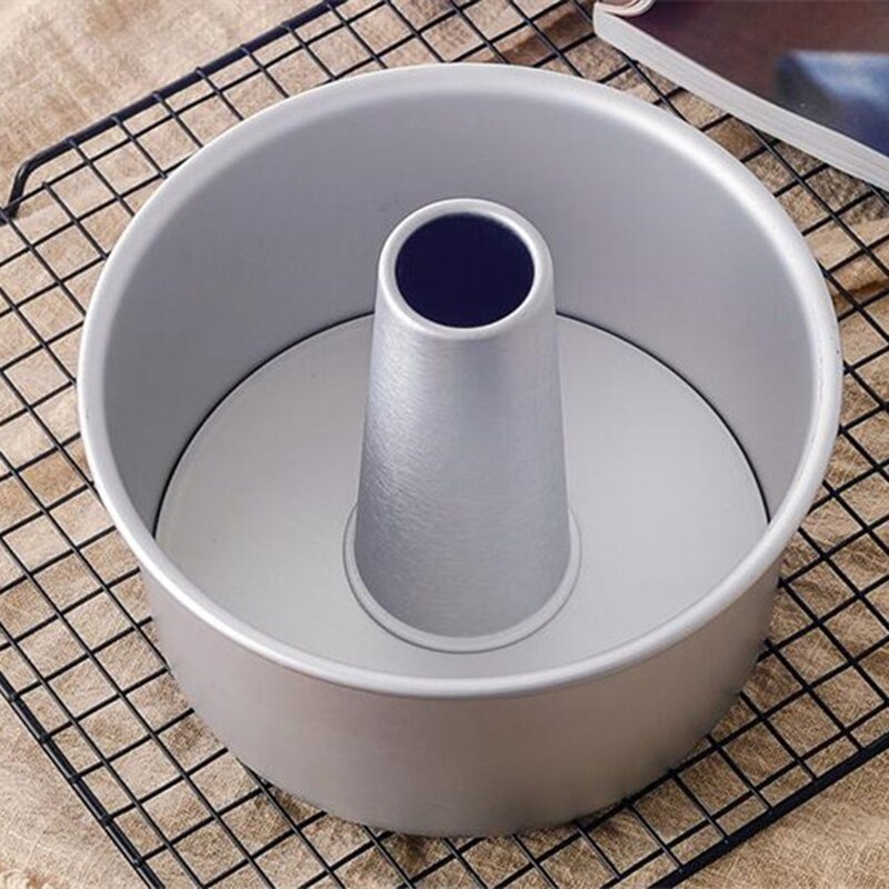6Inch 8Inch Aluminum Alloy Round Chiffon Cake Pan Removable Bottom Hollow Chimney Cake Mold DIY Baking Cake Tools