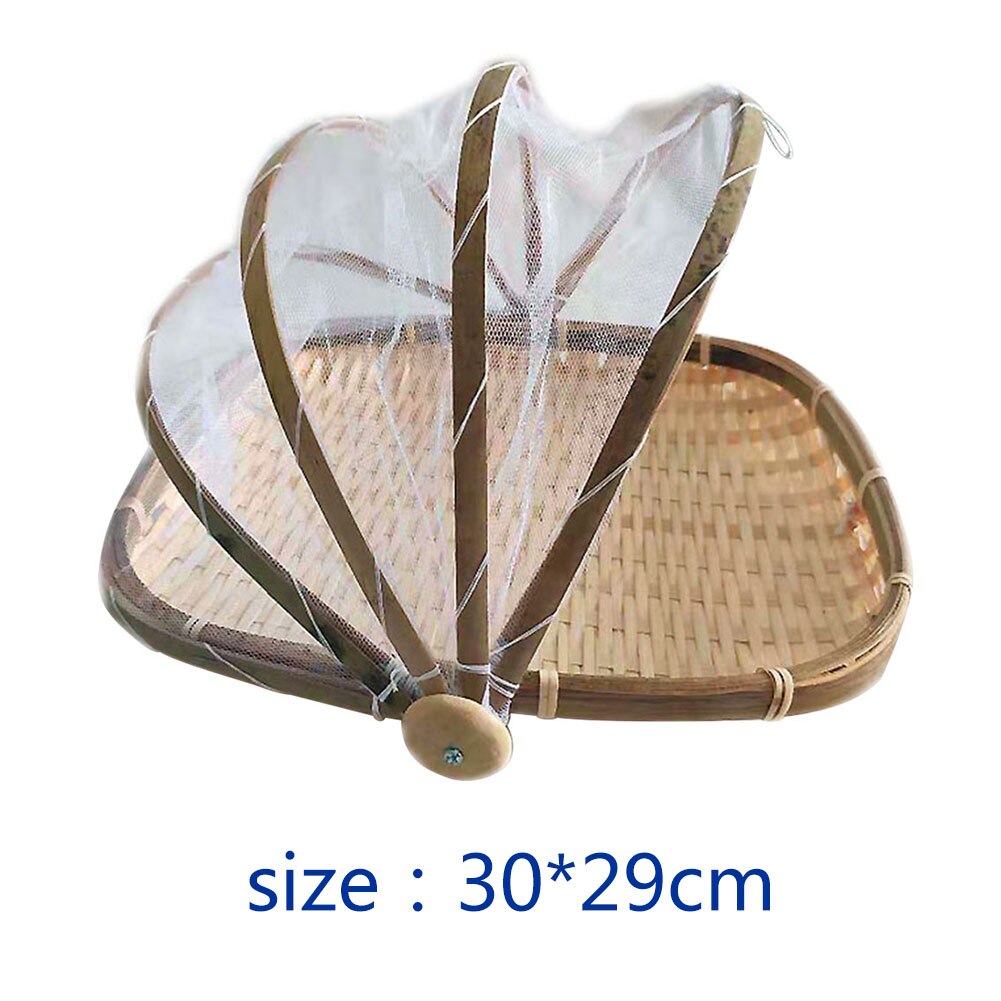 Bamboe Covers Voedsel Couvercle Cuisine Opbergmanden Dust Covers Voor Keuken Wasmand Organizer Gereedschap: D