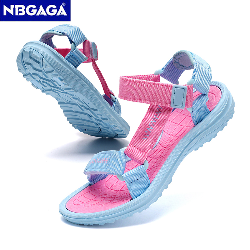 Summer Breathable Sport Sandals for Children Girls' Outdoor Beach Shoes Open-Toe Comfortable Walking Sandals Size 30-38