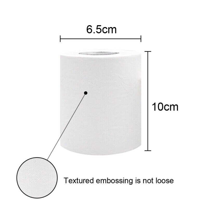 2/4 Rolls Toilet Paper Bulk Bath Tissue Bathroom White Soft 4 Ply 50g/Roll