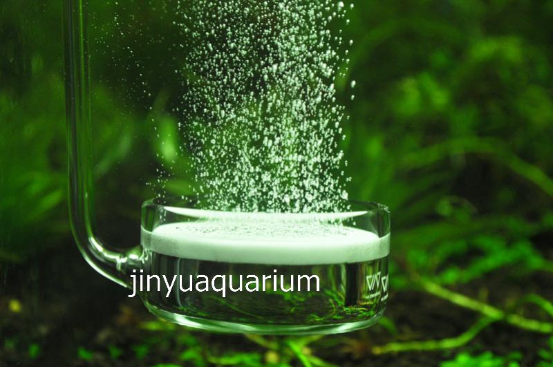 VIV ADA style glass CO2 diffuser atomizer plat bottom mini nano with suction cup aquarium water plant grow promote