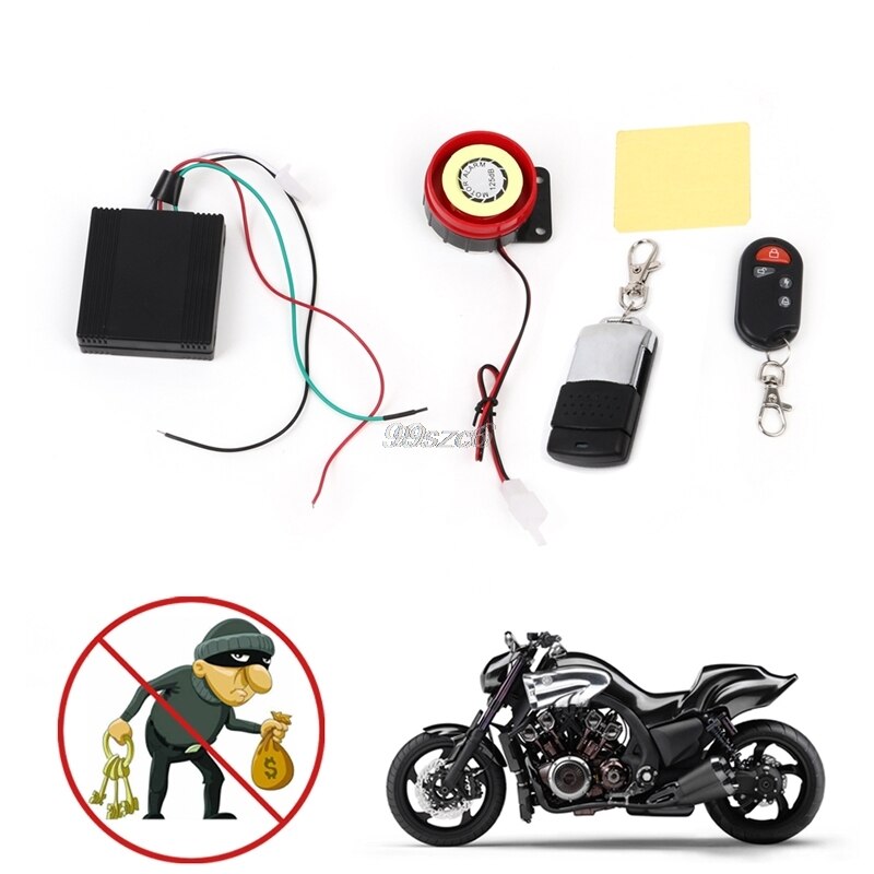 1PC accensione elettrica scooter sistema di allarme di sicurezza auto telecomando 12V antifurto moto moto parti del motociclo