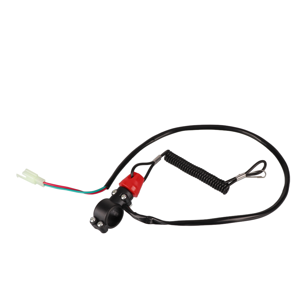 Universal Boat Outboard Motor Kill Stop Switch Safety Tether Lanyard 12V 2 Pin Engine On Off Kill Switch ATV Quad Dirt Bike Part: black