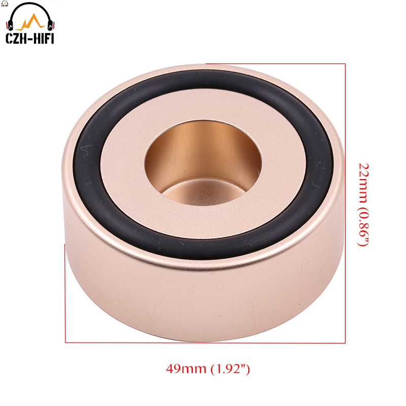 1Pc 49Mm Cnc Gefreesd Massief Aluminium Voeten Standaard Mat Pad Voor Audio Versterker Dac Radio Speaker Draaitafel Gitaarkast