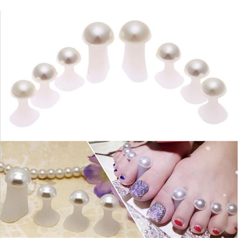 8 Teile/satz Nail art Werkzeuge Silikon Toe Separator Fuß Pads Für Hause Und Salon Anwendung Pediküre DIY Maniküre Zubehör