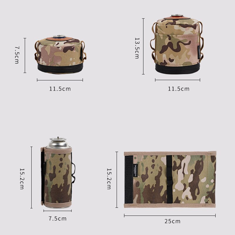 Camping Gas Kan Bescherming Cover Camo Outdoor Gas 230/450G Tank Case Anti-Val Benzine Bus Protector air Fles Accesorios